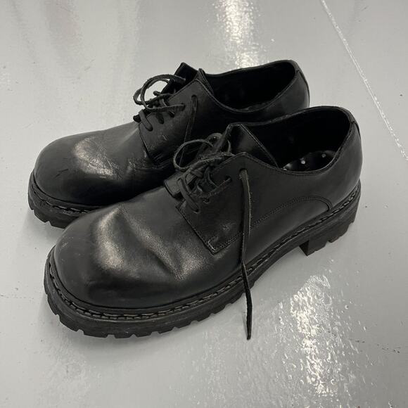 Guidi GRO2V Full Grain Black Leather Derby EU 40 US 9 - Picture 1 of 9